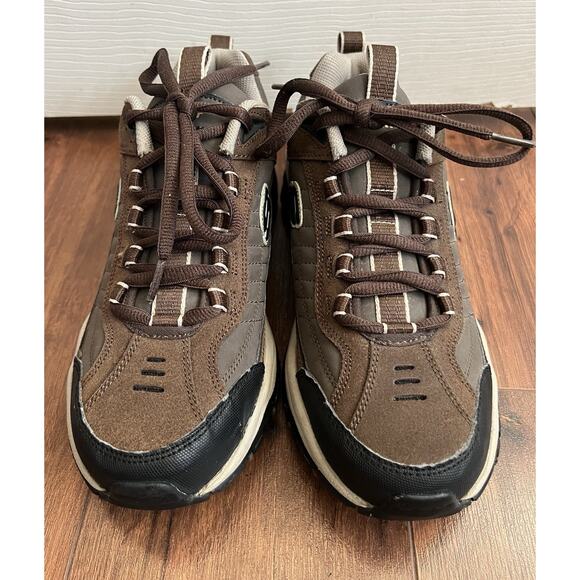 SKECHERS Men’s Energy Downforce Brown Taupe Hiking Walking Athletic Shoes Sz 7 - Picture 3 of 14